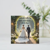 In de mystiek: de reis van de Pas getrouwd Save The Date (Staand voorkant)