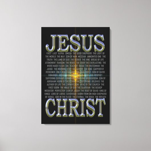 In de naam Jezus Christus Canvas Print (Voorkant)