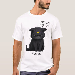 In de Naam van de Maan Boze Zwarte Kat T-Shirt