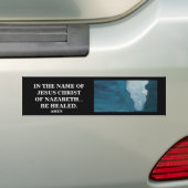 IN DE NAAM VAN JESUS CHRIST BUMPERSTICKER (Op auto)