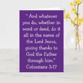 "In de naam van Jezus" Wenskaart van de Schrift Kaart (Gele Bloem)