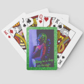 In de nacht (groene achtergrond) pokerkaarten (Achterkant)
