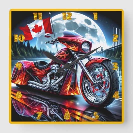 In de nacht rijden met de Canadese geest Vierkante Klok (Voorkant)