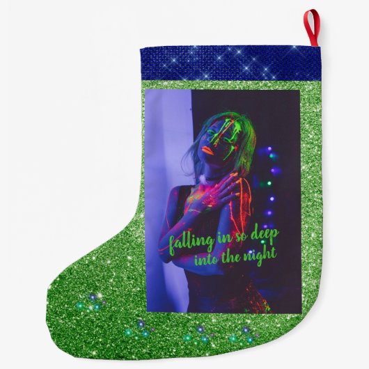 In de nacht van de kerstaking grote kerstsok (Achterkant)