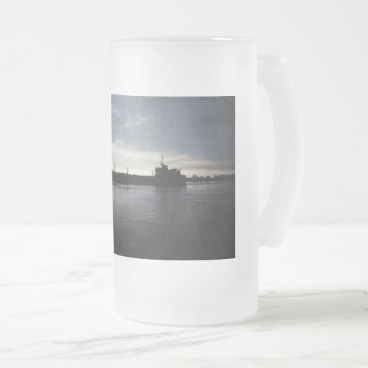 In de nacht zeilen matglas bierpul (Voorkant rechts)