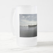 In de nacht zeilen matglas bierpul (Voorkant links)