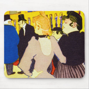 In de Nachtclub door Toulouse Lautrec, Vintage Kun Muismat