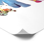 In de nachtelijke tuinmantel boeit giechel poster (Hoek)