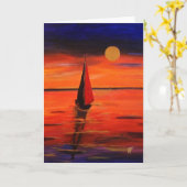 In de namiddag op het Lake Wenskaart Kaart (Gele Bloem)