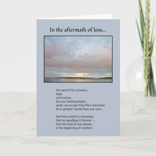 In de nasleep van verlies... kaart (Voorkant)