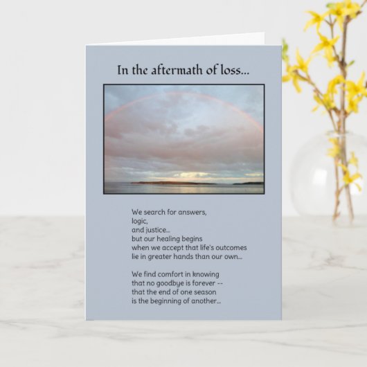 In de nasleep van verlies... kaart (Gele Bloem)