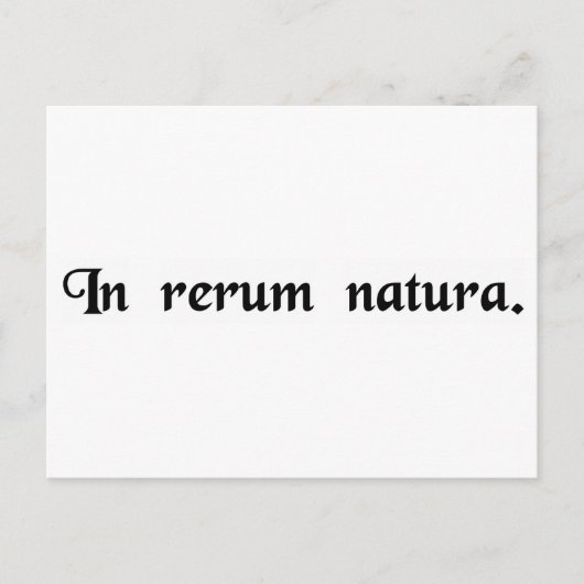In de natuur van dingen. briefkaart (Voorkant)
