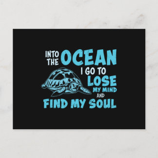 In de oceaan ga ik mijn gedachten verliezen en mij briefkaart