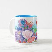 In de oceaan tweekleurige koffiemok (Voorkant links)