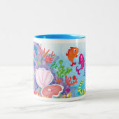 In de oceaan tweekleurige koffiemok (Center)