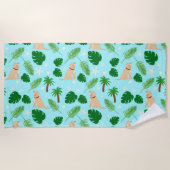 In de Ocean Blue Beach Towel Strandlaken (Voorkant)