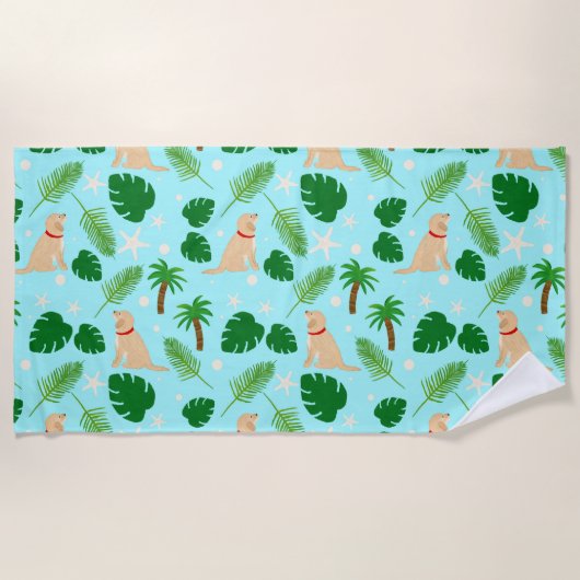 In de Ocean Blue Beach Towel Strandlaken (Voorkant)