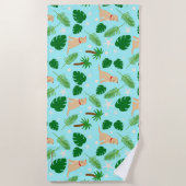 In de Ocean Blue Beach Towel Strandlaken (Voorkant)
