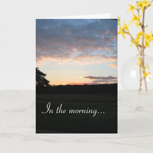 In de ochtend… kaart (Gele Bloem)