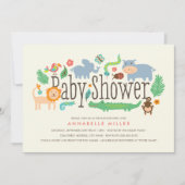 In de Oerwoud nodigt het Baby shower uit Kaart (Voorkant)