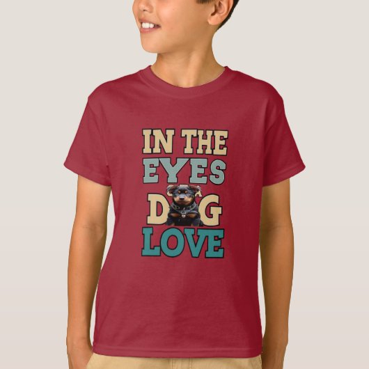 In De Ogen Van Een De Hond Liefde T-shirt (Voorkant)