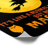 In de oma heks Halloween magische bezem Poster (Hoek)