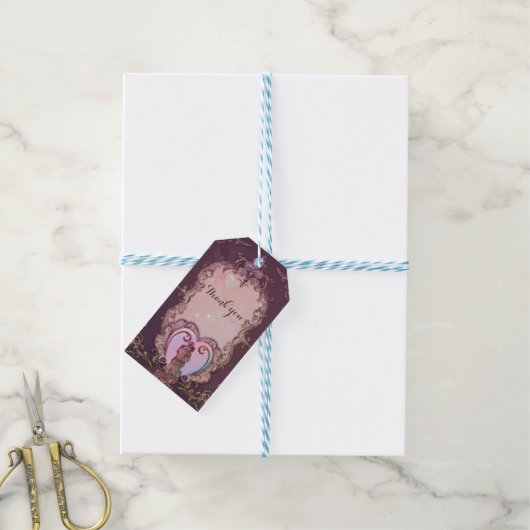 In de omhelzing van het hart. cadeaulabel (Met Touw)