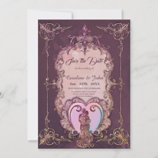 In de omhelzing van het hart. save the date (Voorkant)