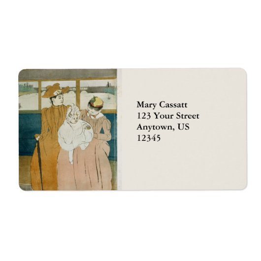In de Omnibus door Mary Cassatt Etiket (Voorkant)