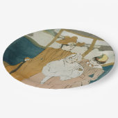 In de Omnibus door Mary Cassatt Papieren Bordje (Gekanteld)