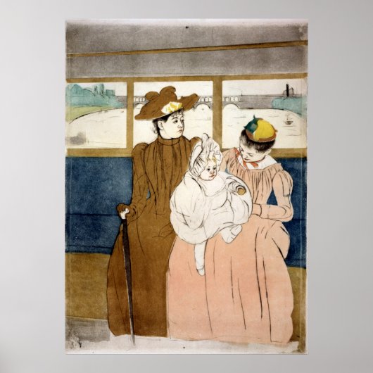 In de Omnibus - Mary Cassatt - 1891 Poster (Voorkant)