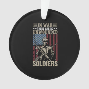 In de oorlog zijn er geen gewonde soldaten ornament