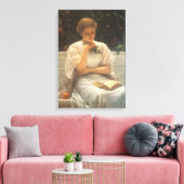 In de Orangery door Charles Edward Perugini Canvas Afdruk (Insitu (Woonkamer))