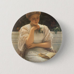In de Orangery door Charles Edward Perugini Ronde Button 5,7 Cm