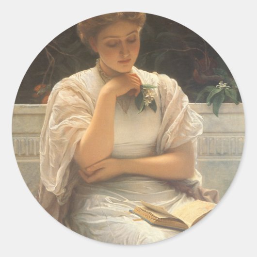 In de Orangery door Charles Edward Perugini Ronde Sticker (Voorkant)