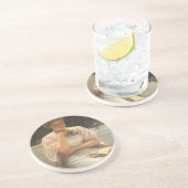 In de Orangery door Charles Edward Perugini Zandsteen Onderzetter (Zijkant)