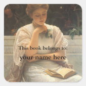 In de Orangery door Perugini Bookplate Vierkante Sticker (Voorkant)