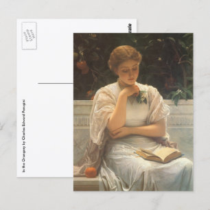 In de Oranjerie door Charles Edward Perugini Briefkaart
