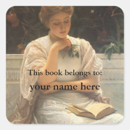 In de Oranjerie door Perugini Ex-libris Vierkante Sticker
