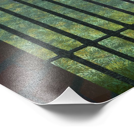 In de Oude Bosfoto Foto Afdruk (Hoek)