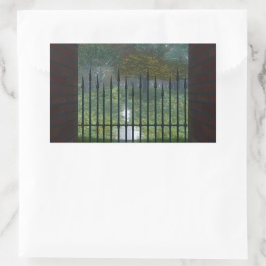 In de oude bostelaars rechthoekige sticker (Tas)