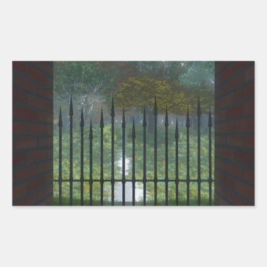 In de oude bostelaars rechthoekige sticker (Voorkant)