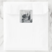 In de Oude Raleigh Tavern Vierkante Sticker (Tas)