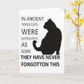 In de oude tijd werden katten als goden gedragen kaart (Gele Bloem)