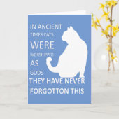 In de oudheid werden katten als goden verscheept kaart (Gele Bloem)