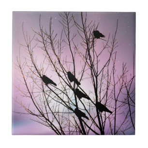 In de Paarse nachtelijke hemel Tegeltje