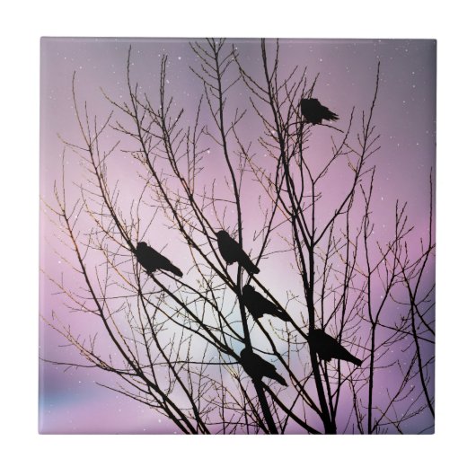 In de Paarse nachtelijke hemel Tegeltje (Voorkant)