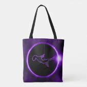 in de paarse zon - boodschappentas tote bag (Achterkant)