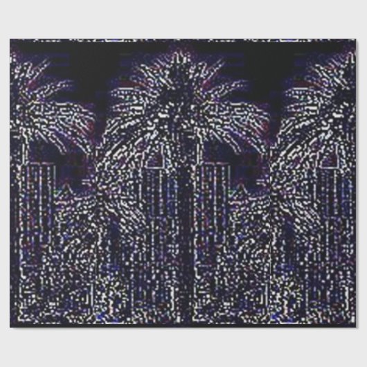 In de palmbomen van het Verkeer wordt zwart matte  Cadeaupapier (Vlak)