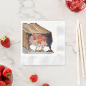 In de papieren zak - Kitten is ondergedoken... Servet (Insitu)